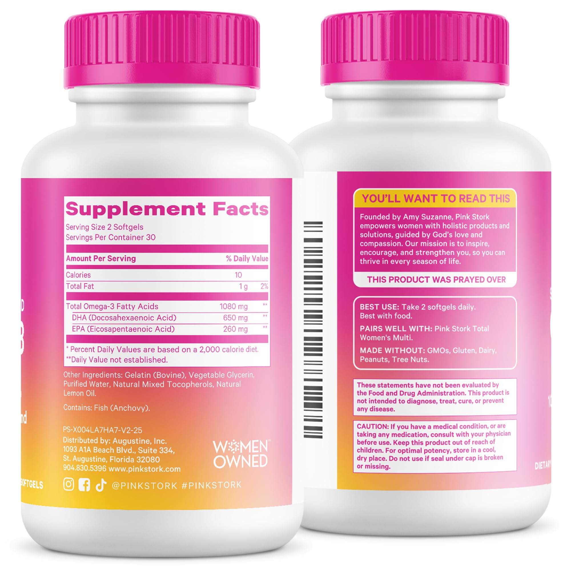 Pink Stork junto a multivitamínico y probiótico para combinación