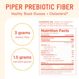 Piper Biosciences mezclado en batido aportando fibra soluble a la bebida