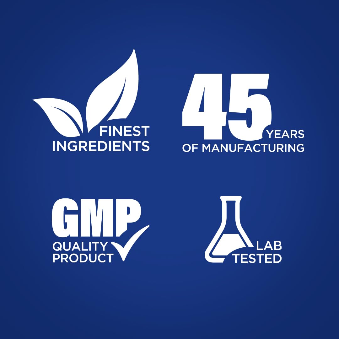 Piping Rock etiqueta con lista de ingredientes y garantía de pruebas de laboratorio