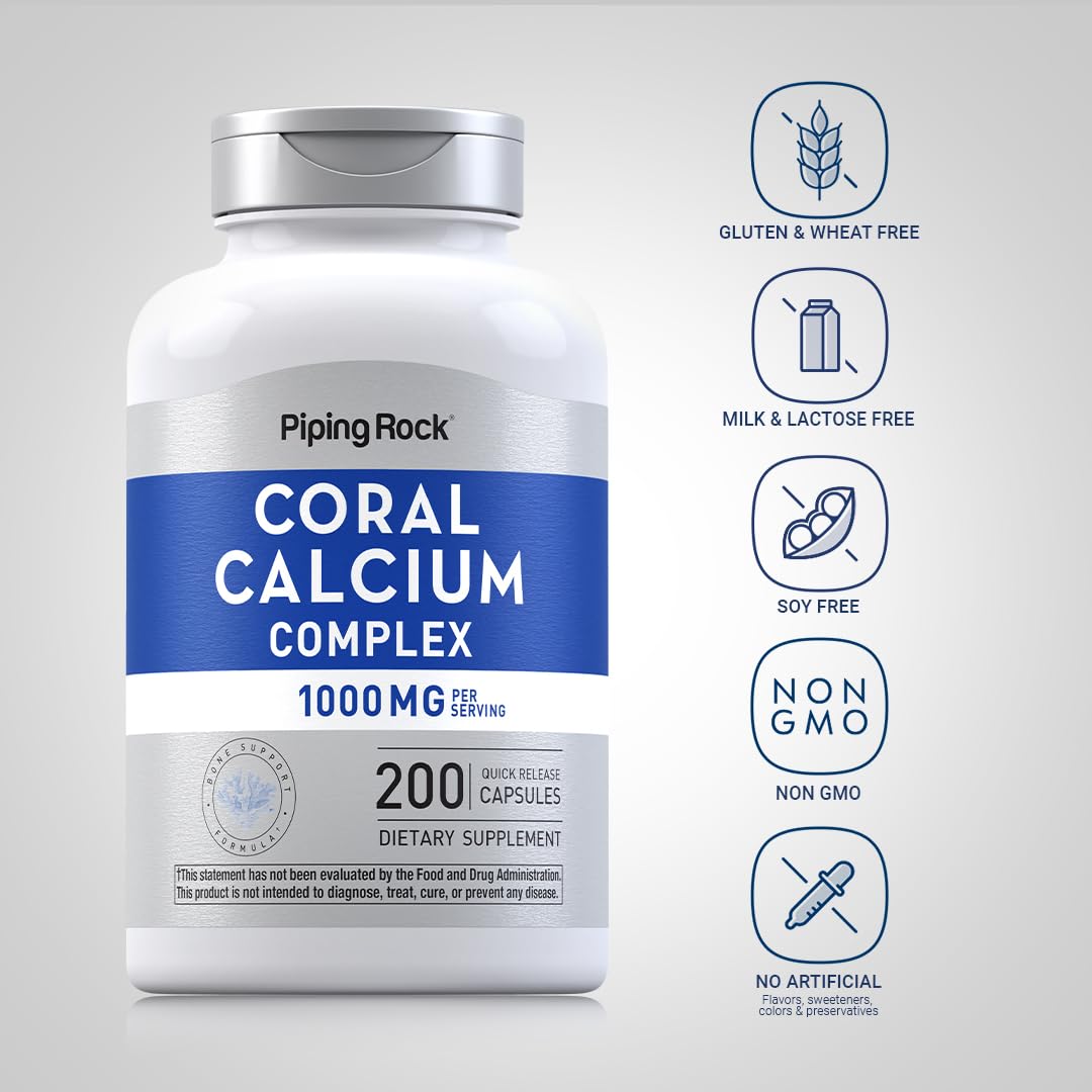Piping Rock etiqueta nutricional visible con ingredientes y pruebas