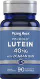 Piping Rock botella frontal mostrando 90 softgels y beneficios de soporte visual