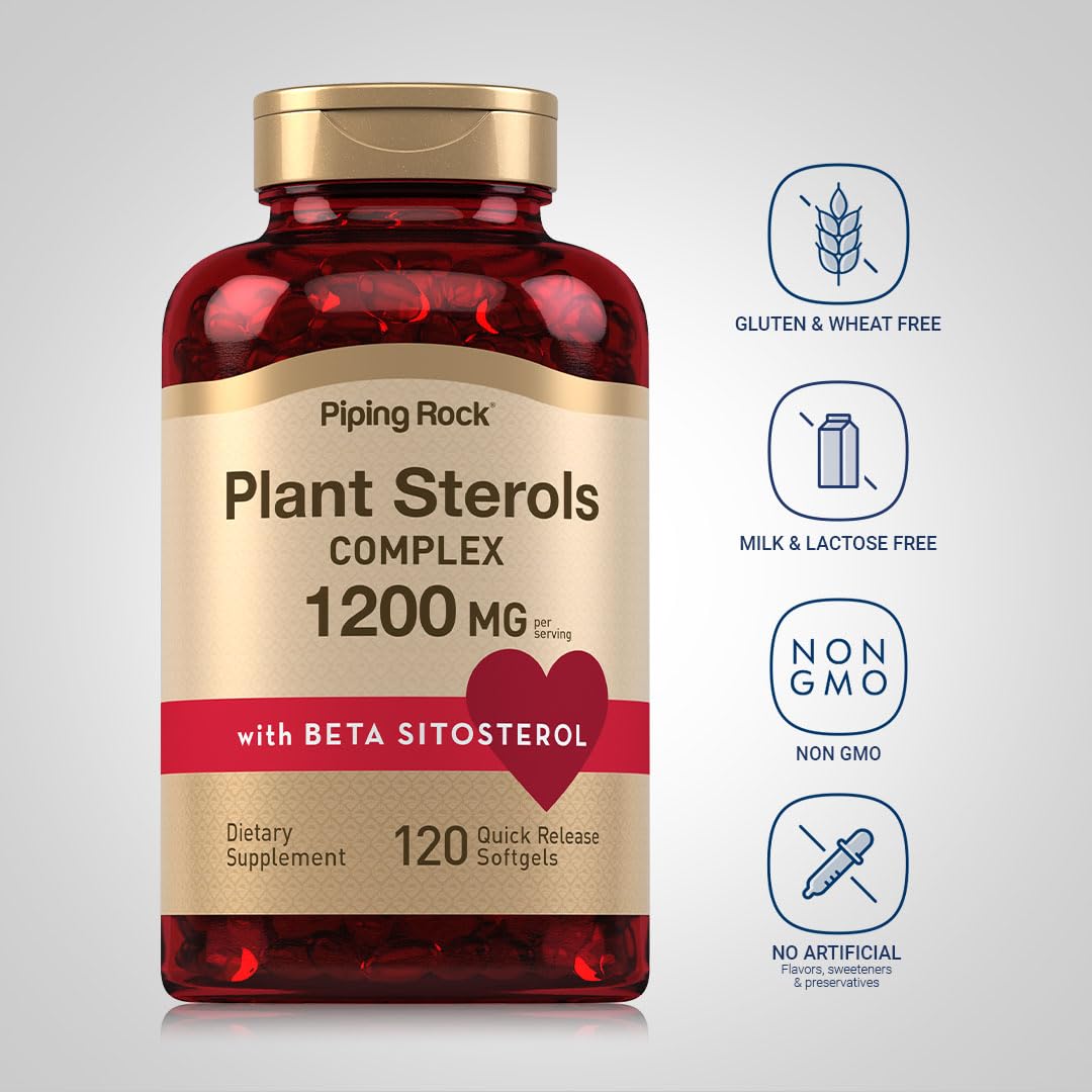 Piping Rock botella abierta mostrando varias softgels y cantidad visible