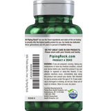 Piping Rock badge sin gluten no OGM enfatizando seguridad para dietas específicas