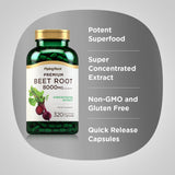 Piping Rock etiqueta con información de ingredientes y garantías de calidad