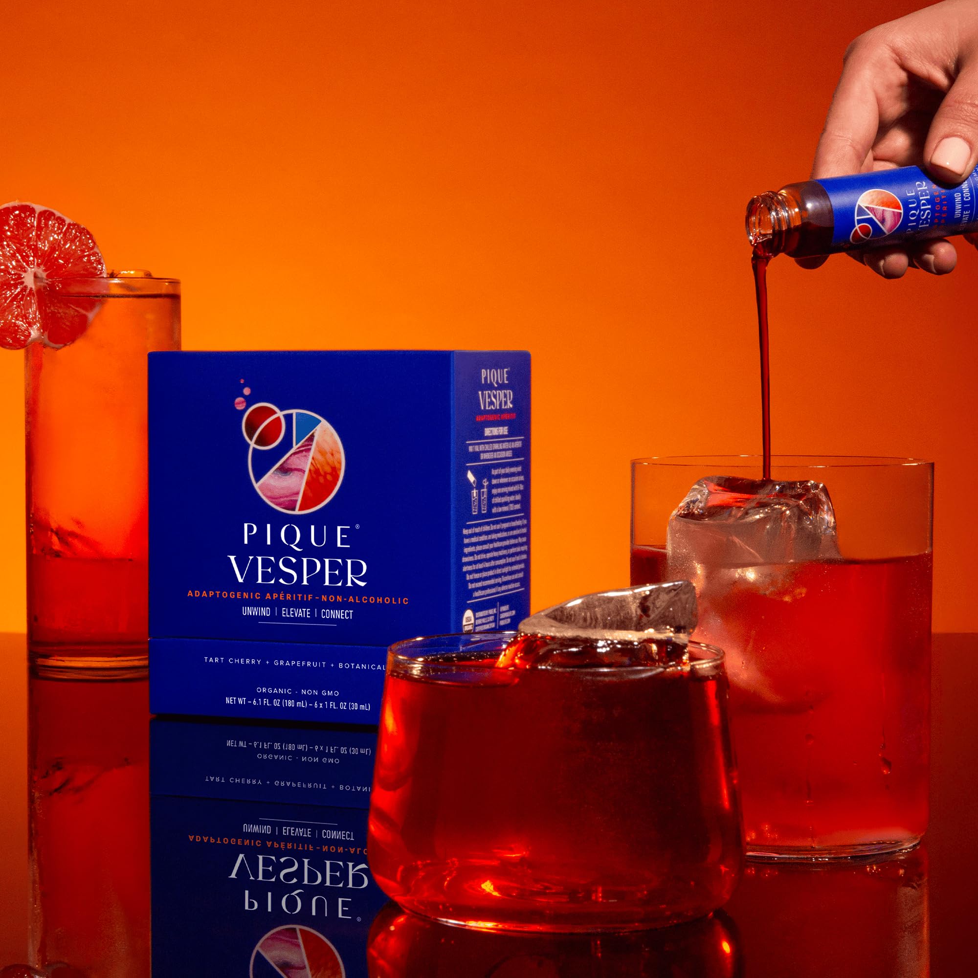 PIQUE Vesper textura espumosa de cereza ácida que realza sabor
