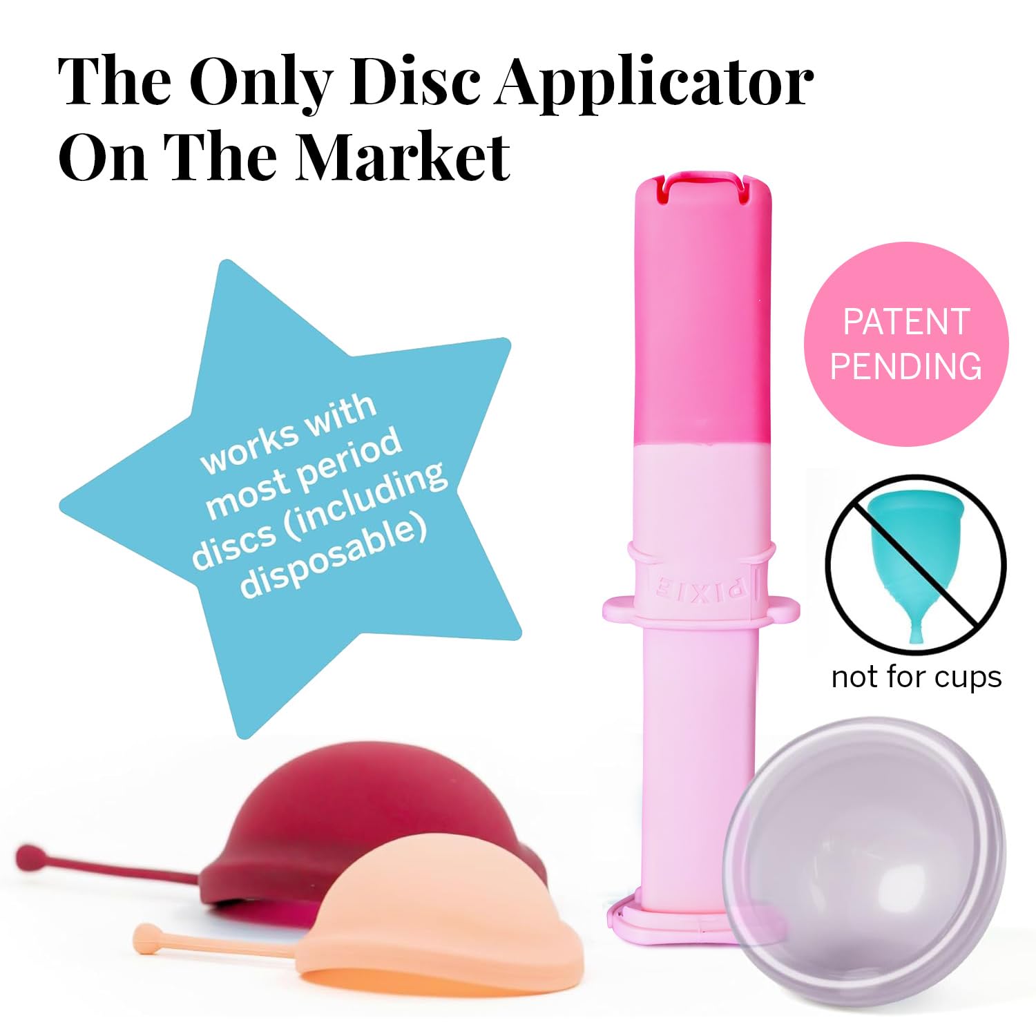 Pixie Cup aplicador en mano con uñas largas para inserción sin contacto