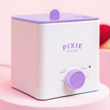 Pixie Cup con copa y disco cerca, muestra compatibilidad de accesorios