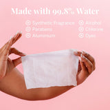 Pixie Cup etiqueta de ingredientes, formulación suave y transparente
