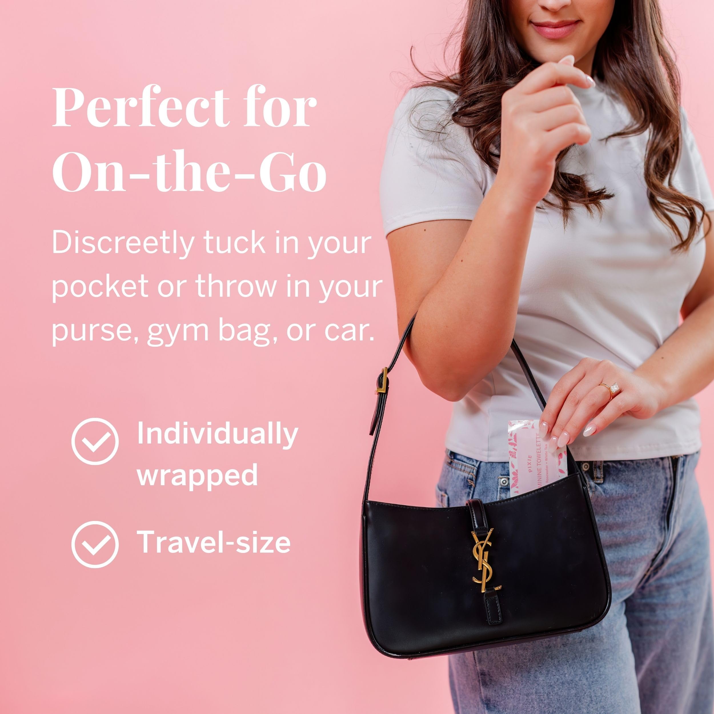 Pixie Cup dentro de un bolso, transporte discreto y listo para viajar