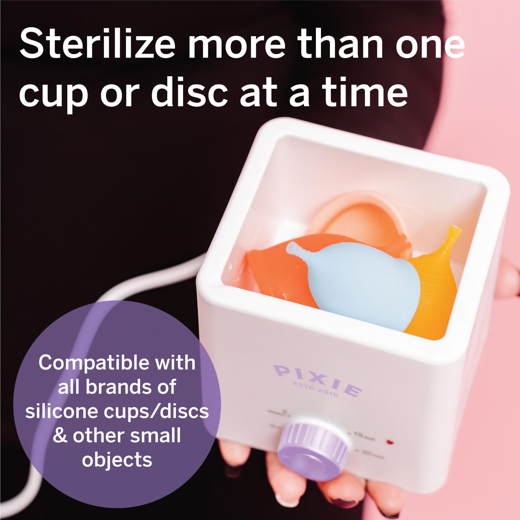 Pixie Cup etiqueta FSA HSA visible, facilita compra con cuenta médica