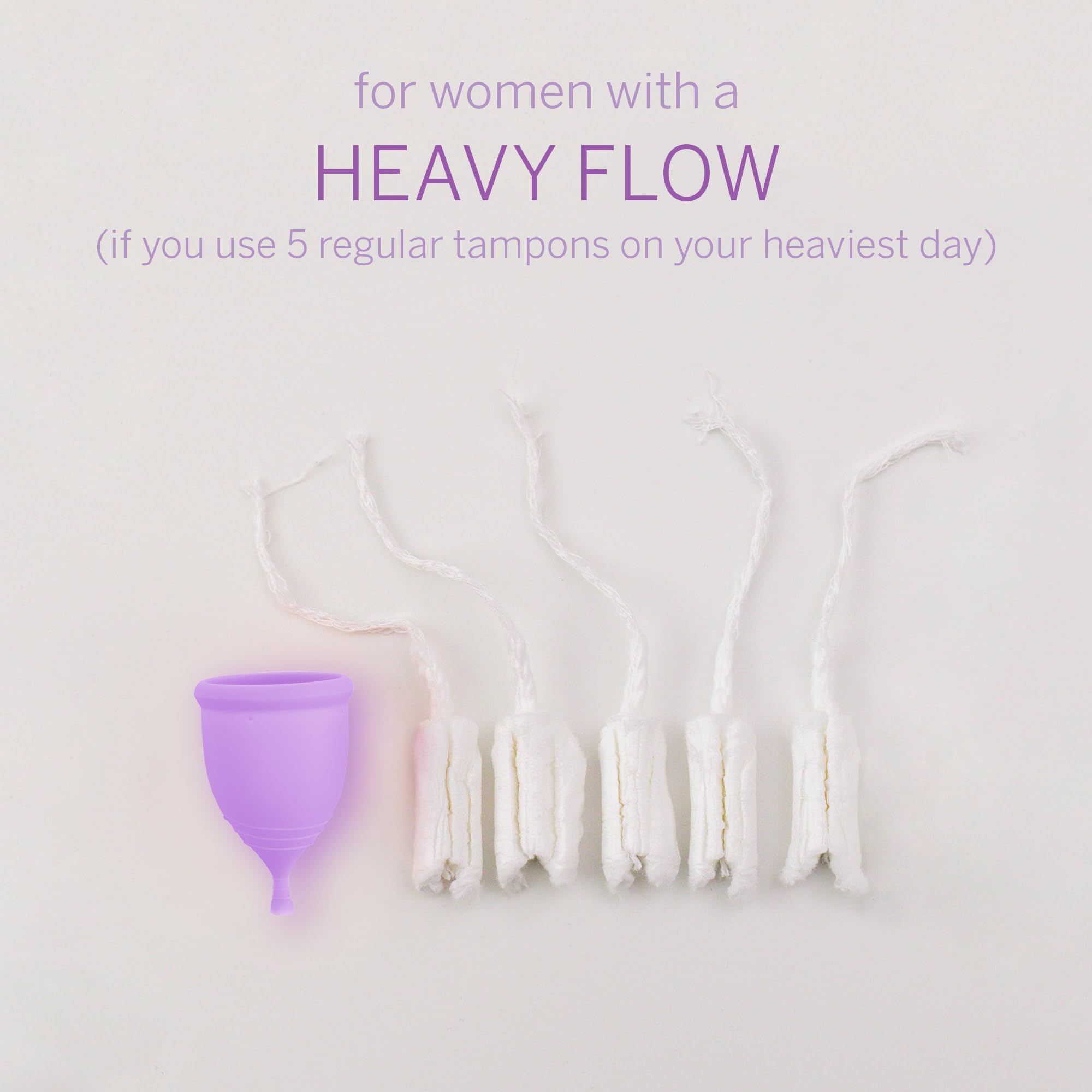 Pixie Cup etiqueta que muestra material 100% silicona médica segura