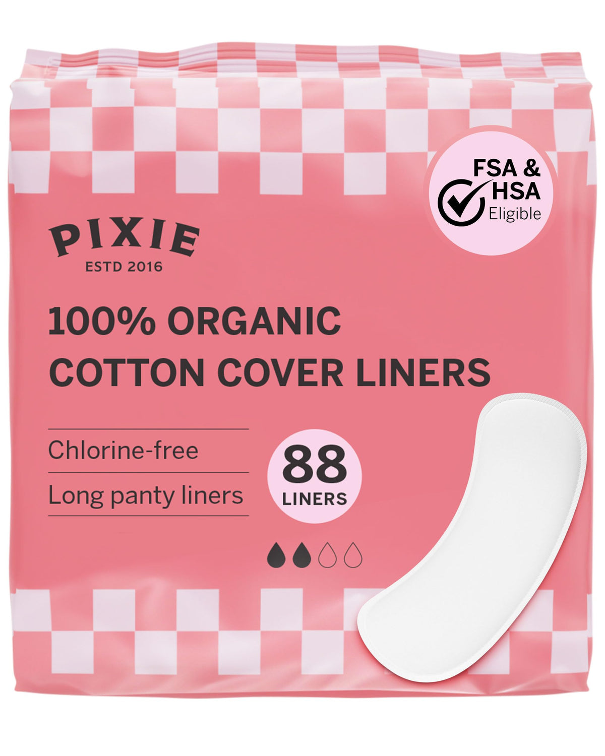 Pixie Cup empaque frontal mostrando 88 unidades y beneficio ecológico