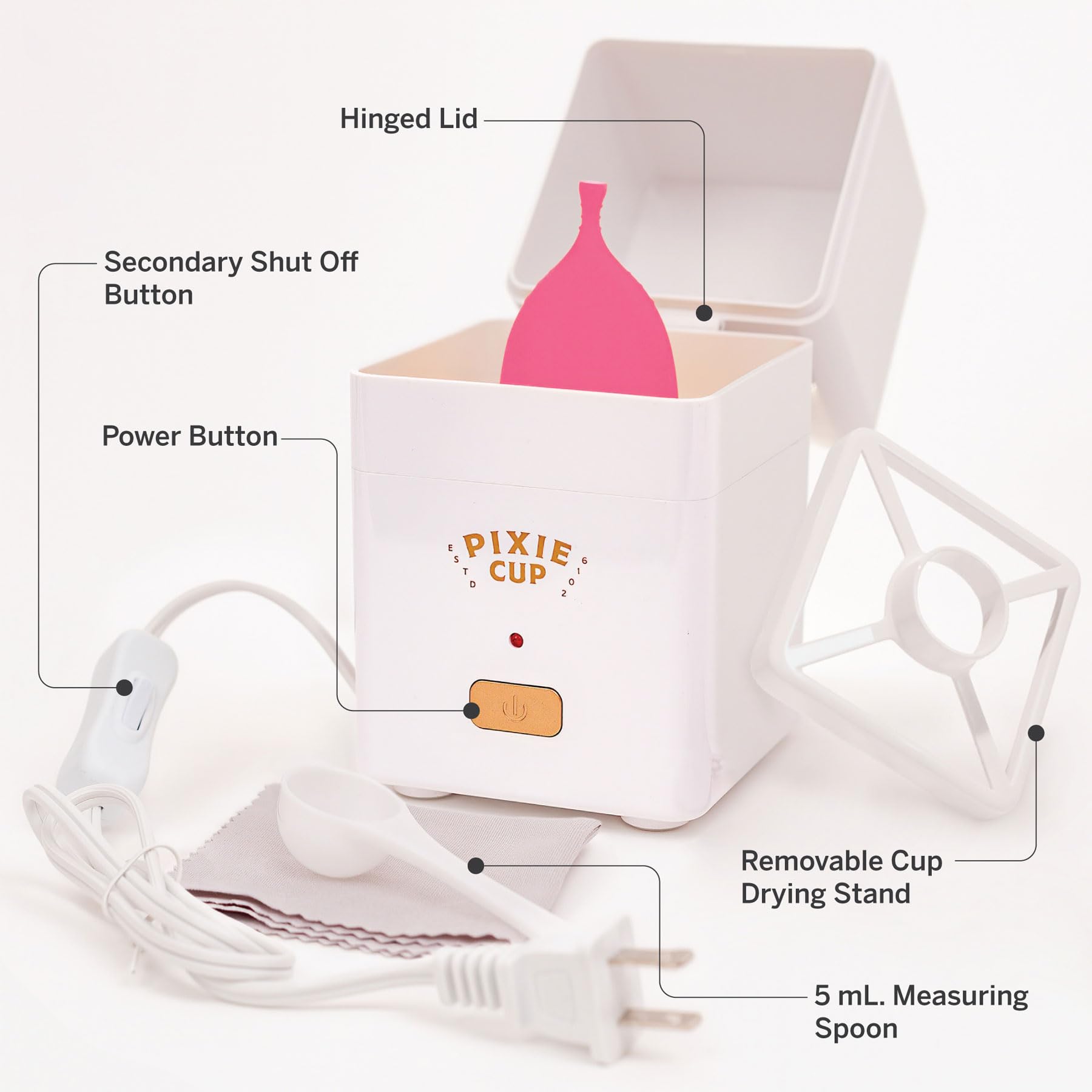 Pixie Cup kit para viaje con funda, higiene portátil y práctica