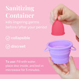 Pixie Cup lubricante y limpiador detalle para inserción suave y limpieza segura