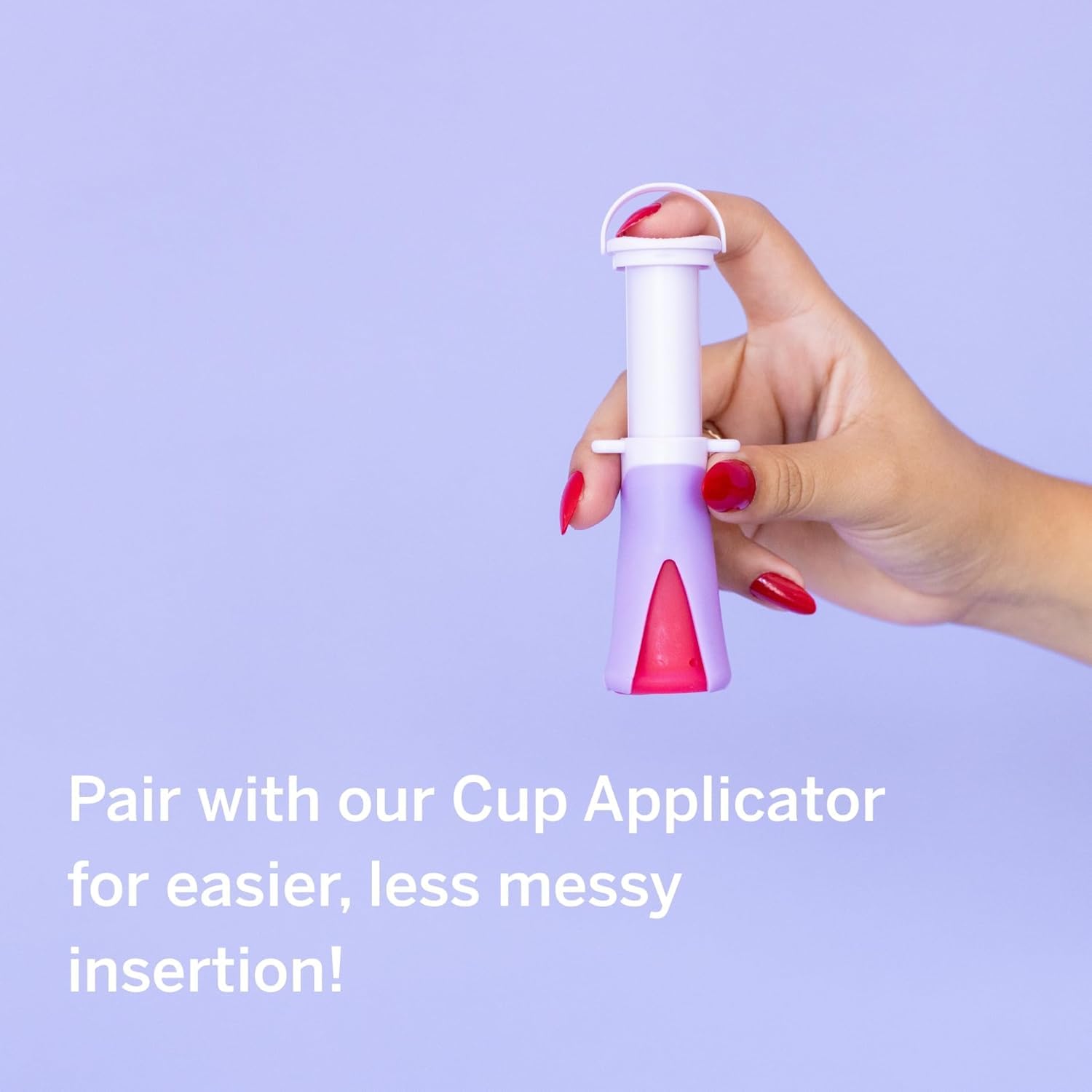 Primer plano del material de silicona Pixie Cup resaltando limpieza fácil