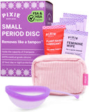 Pixie Cup vista frontal del empaque mostrando diseño y beneficios ecológicos