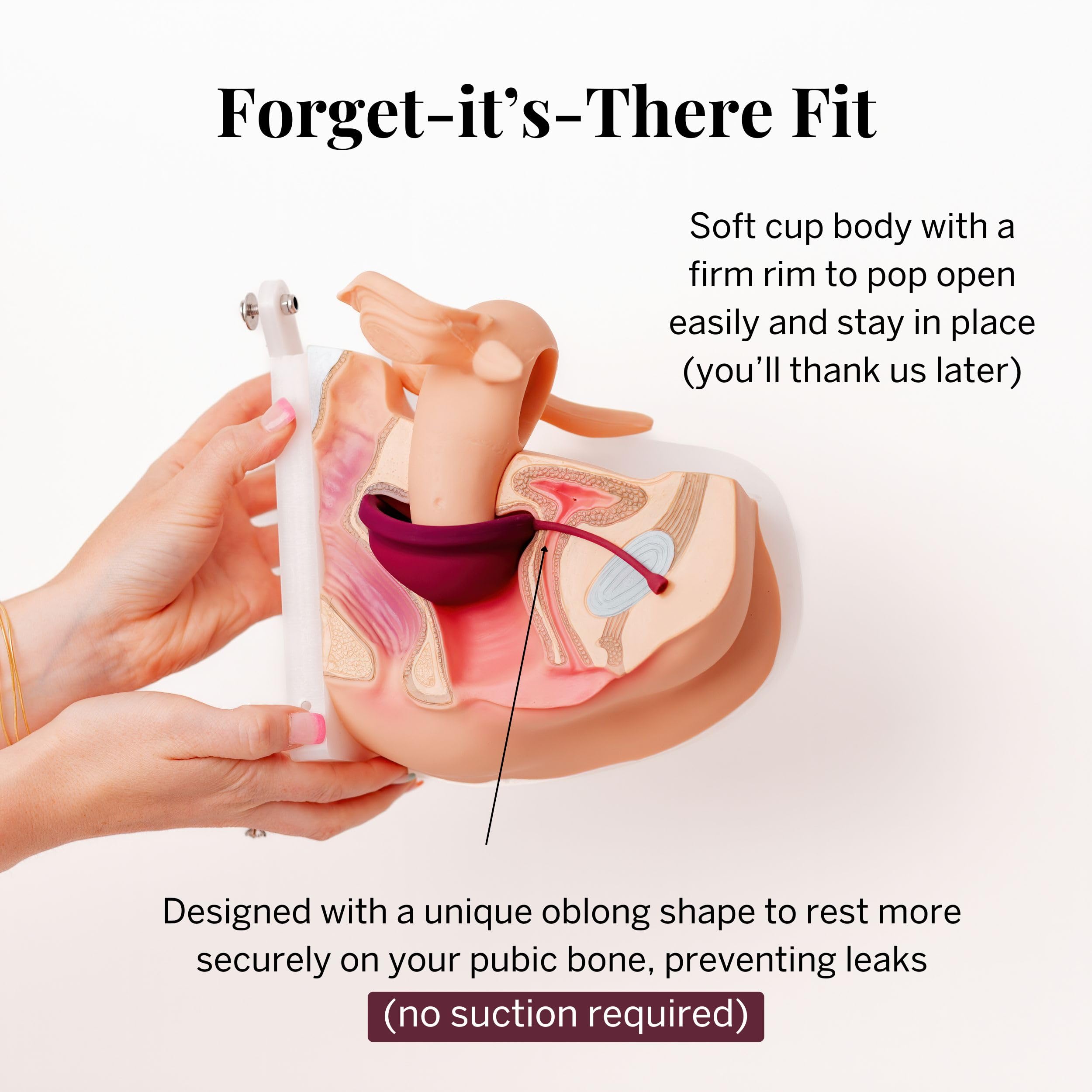 Pixie Cup etiqueta de silicona médica, material seguro y sin tóxicos