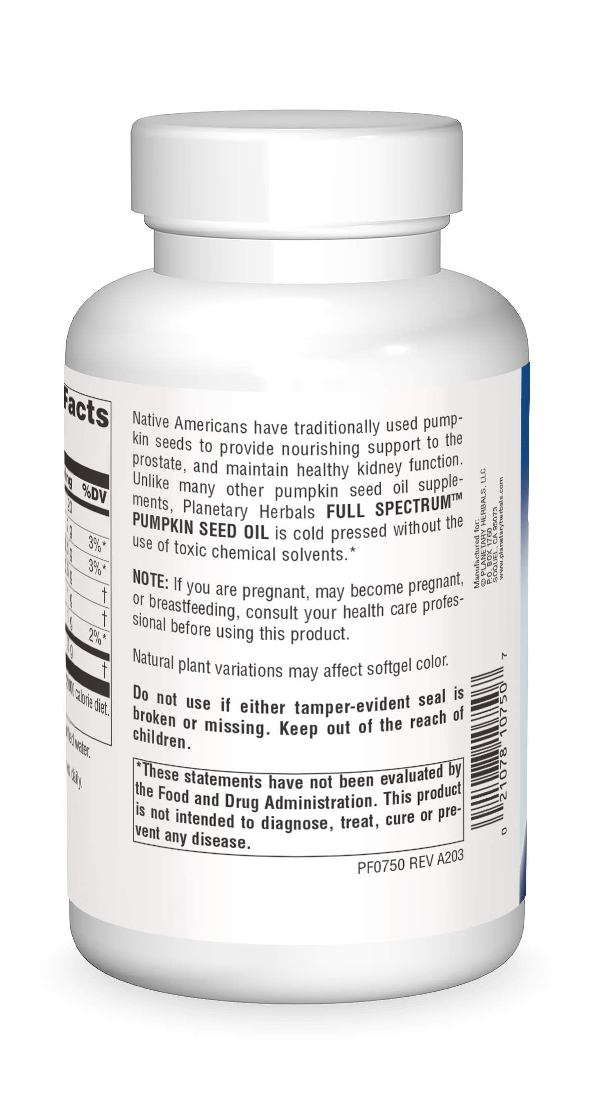 Planetary Herbals cápsula abierta mostrando textura oleosa y pureza