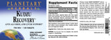 Planetary Herbals etiqueta con información de ingredientes y beneficio de calidad cGMP