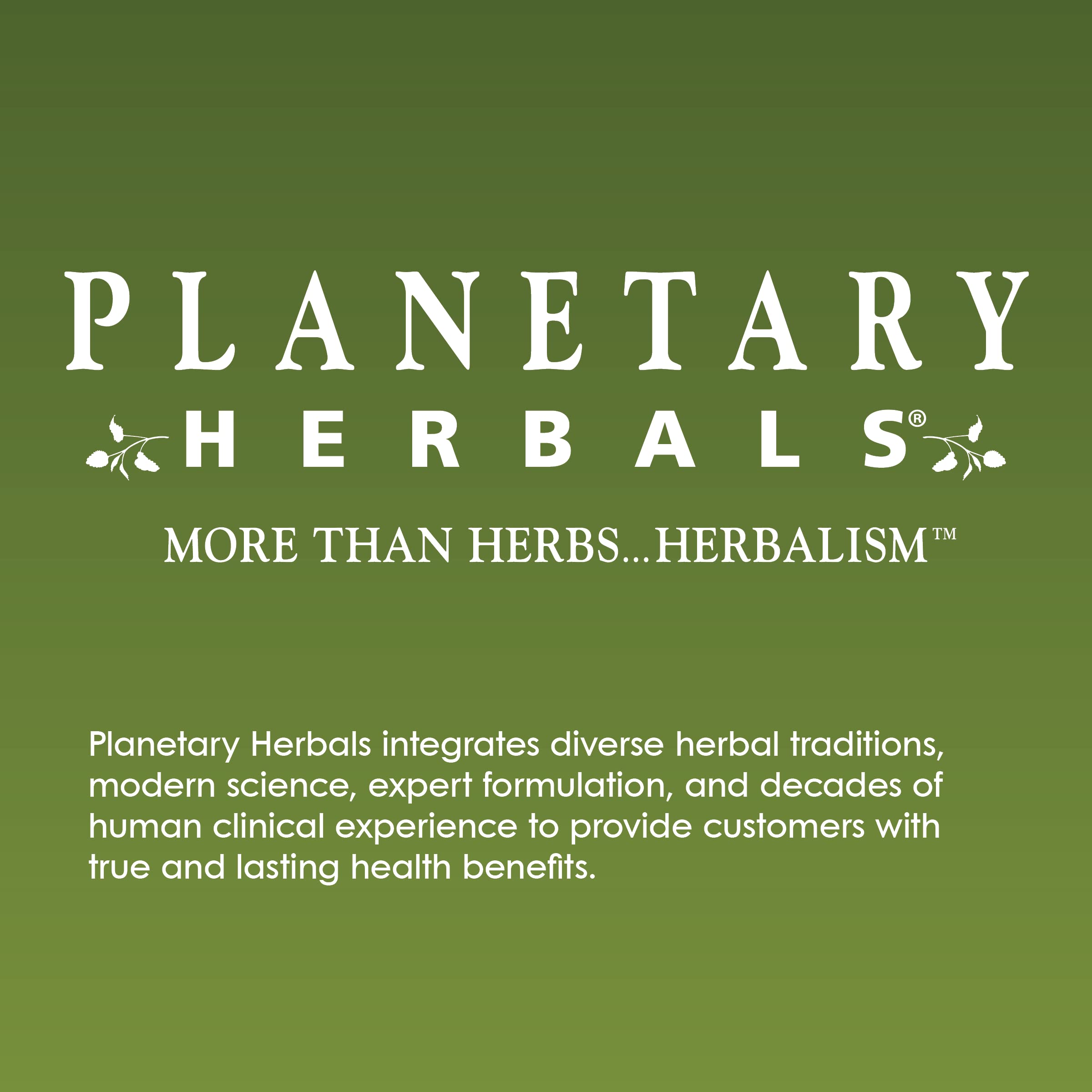 Planetary Herbals frasco junto a regla para comparar tamaño y cantidad, beneficio valor por cantidad