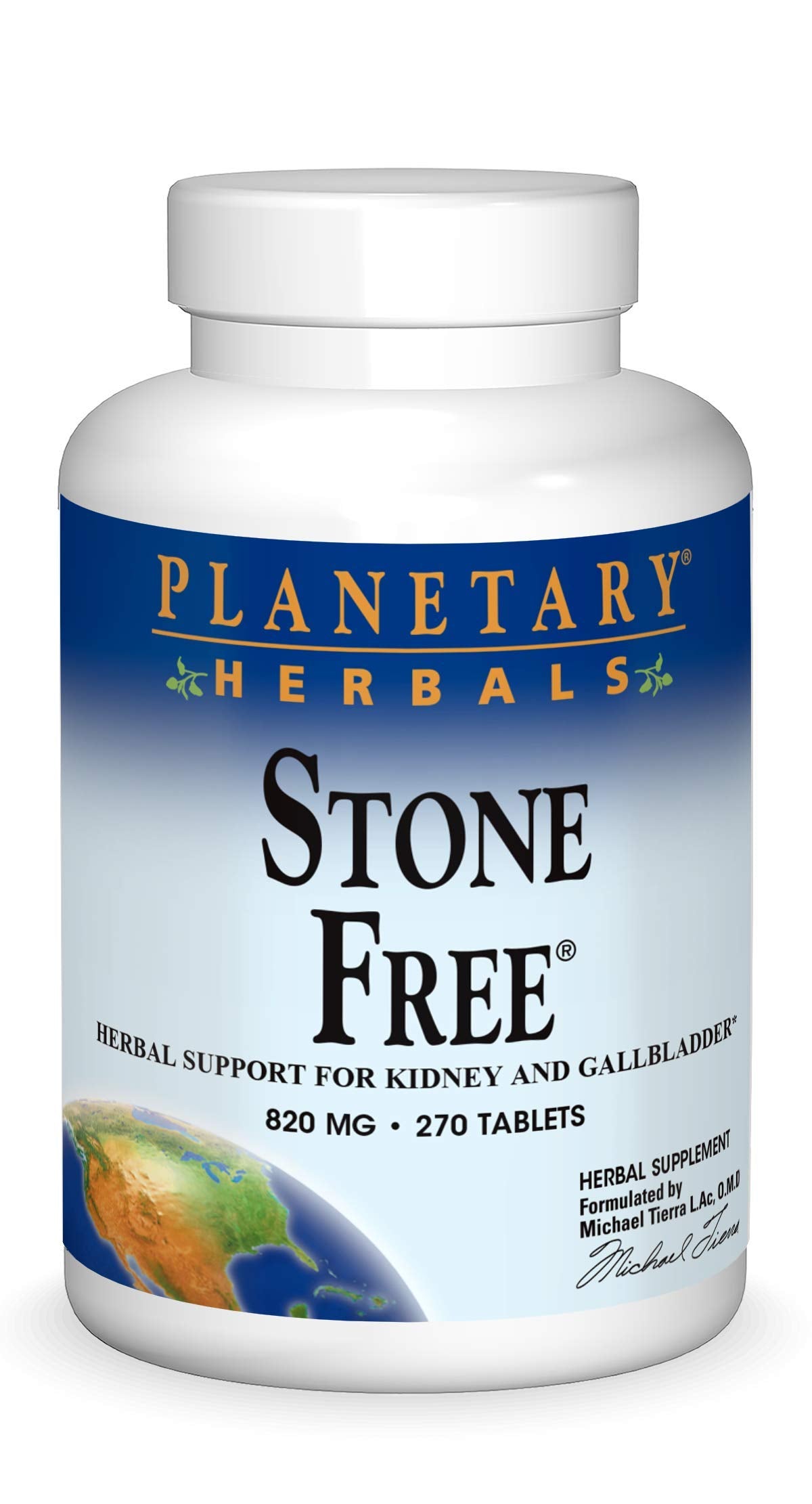 Planetary Herbals frasco frontal mostrando etiqueta y 270 cápsulas, beneficio claridad informativa