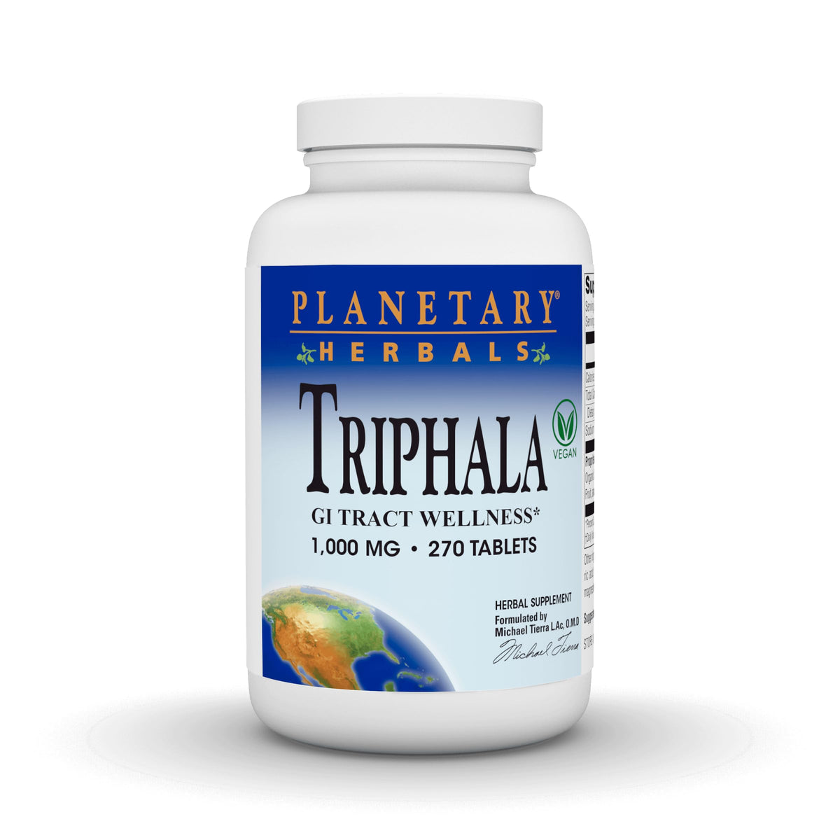 Planetary Herbals frasco frontal mostrando etiqueta y beneficio de digestión suave