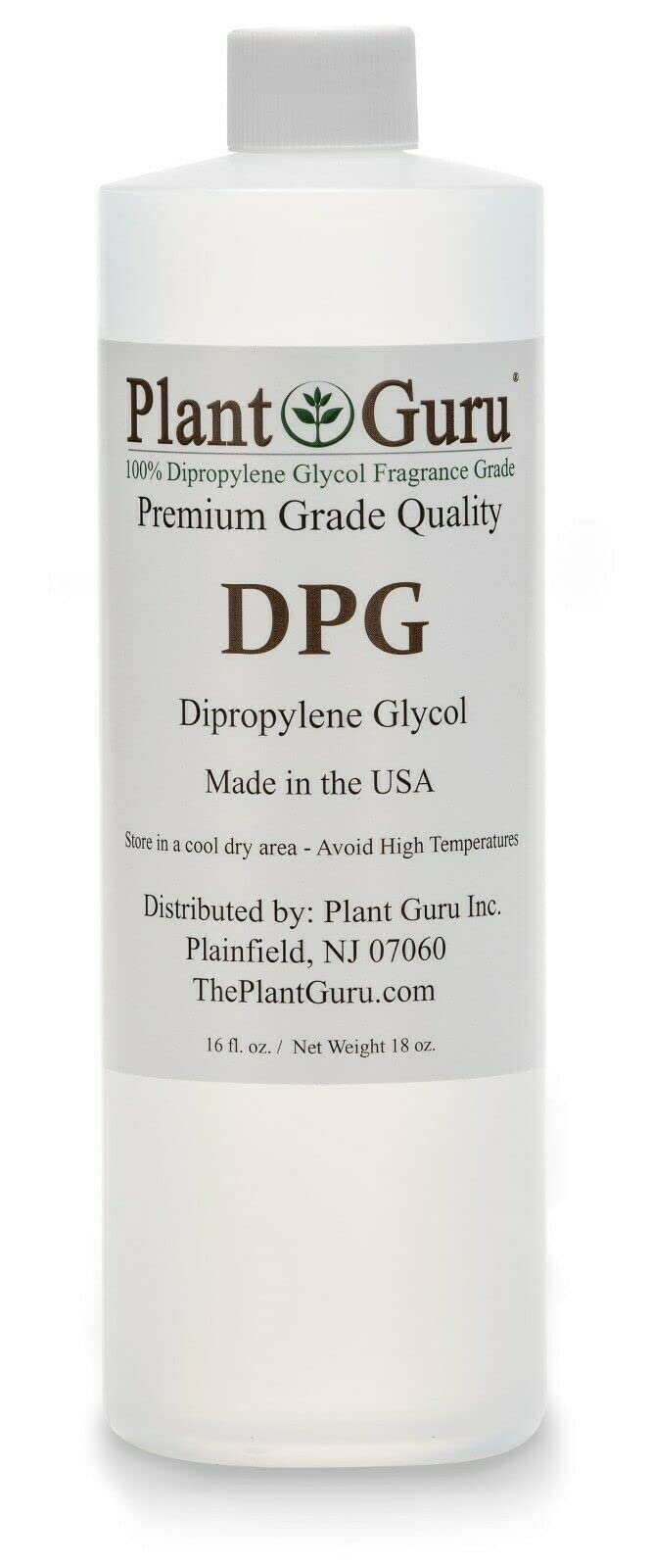 Plant Guru envase frontal de DPG muestra claridad y pureza
