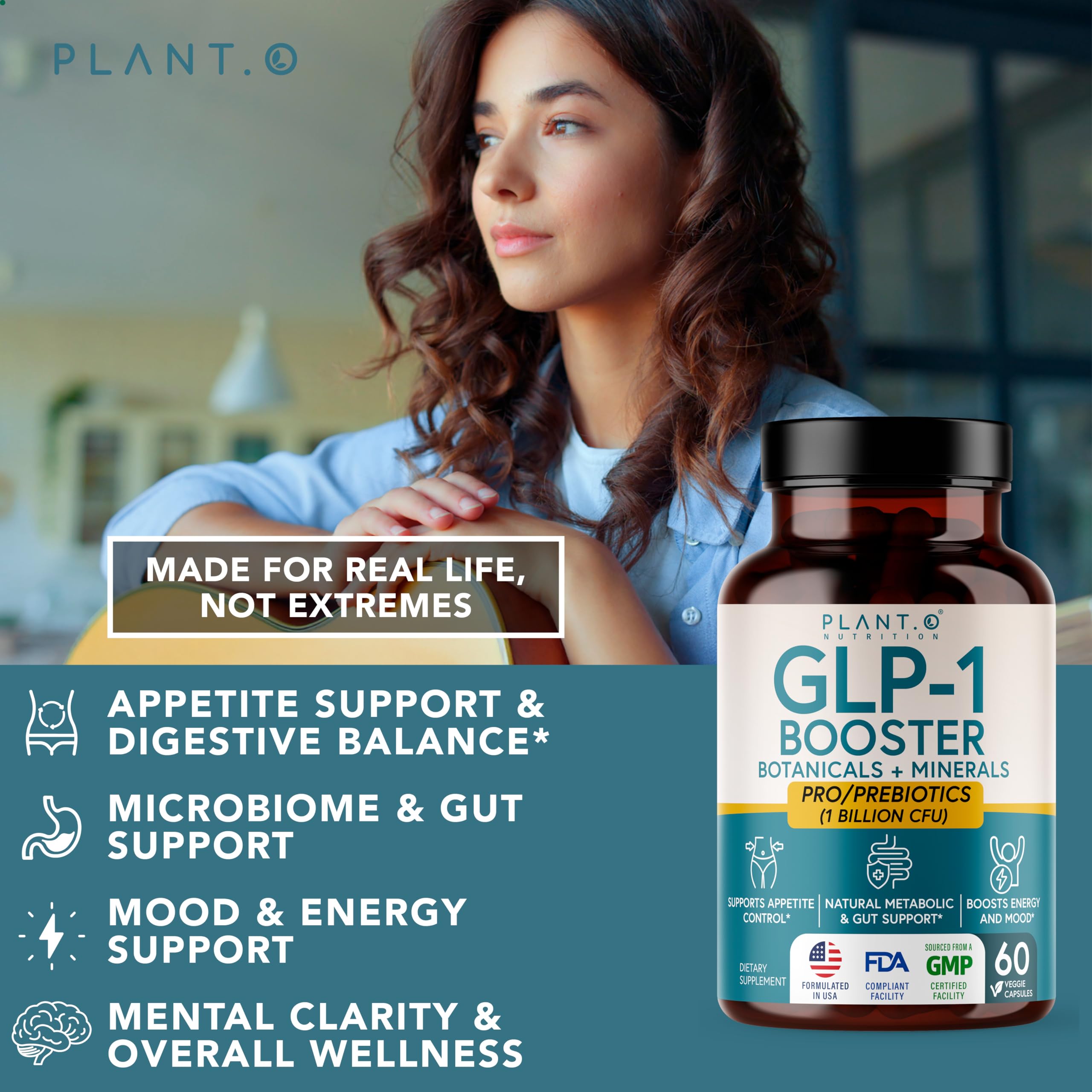 PLANT.O NUTRITION ingredientes naturales primer plano y claridad