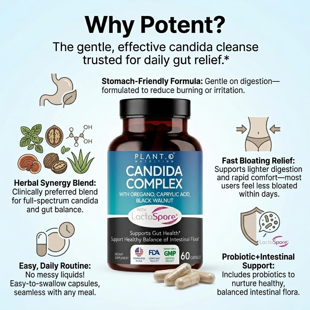 PLANT.O NUTRITION cápsula con LactoSpore® destacando probiótico estable