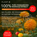 PLANT.O NUTRITION primer plano de la textura de la gomita nutritiva