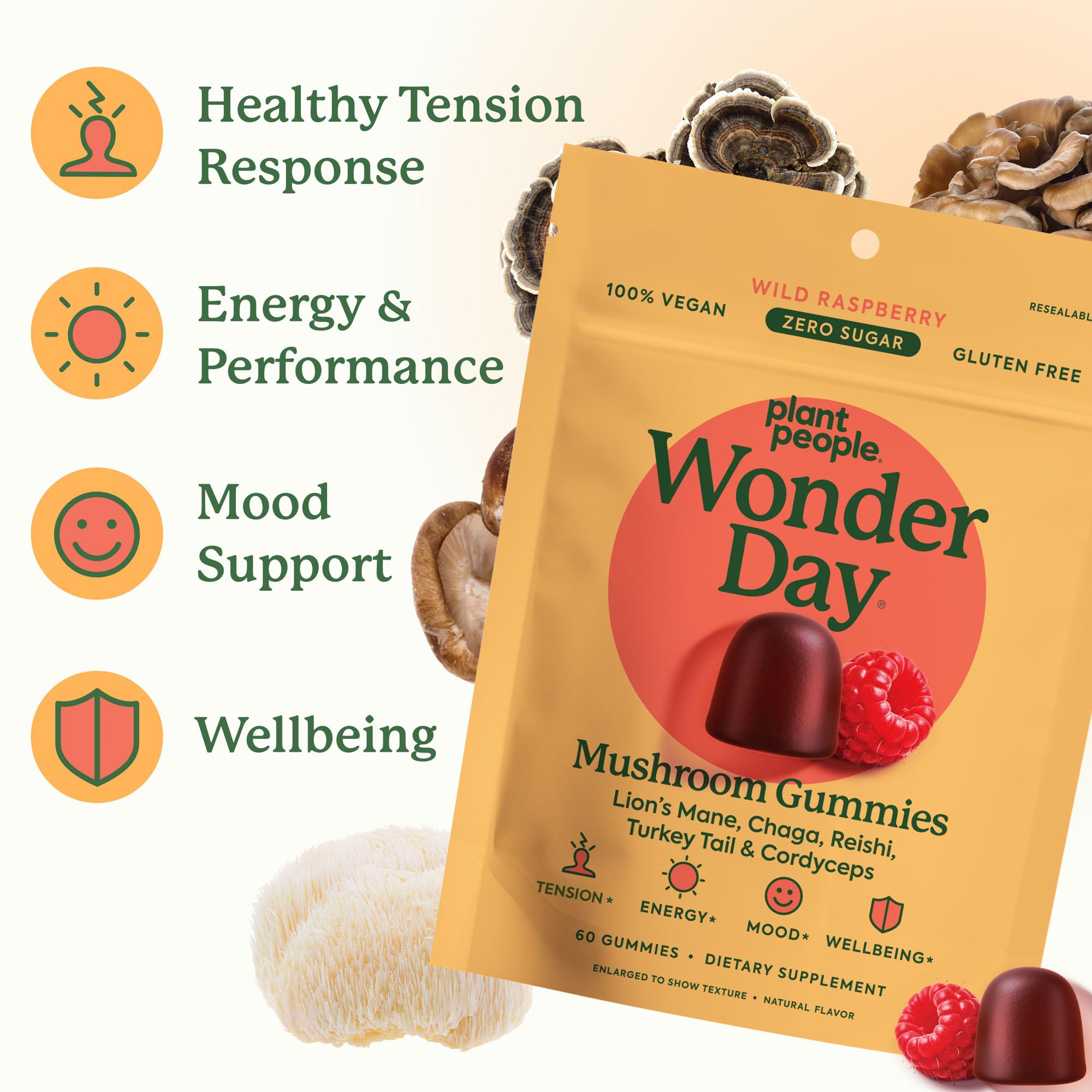 Plant People pouch resellable abierto, conserva frescura y portable