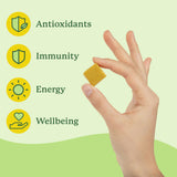 Plant People mano sosteniendo un chew listo para consumir, práctico y portátil