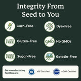 Plant People etiqueta nutricional con lista de minerales y vitamina C visible