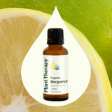 Plant Therapy aceite de bergamota textura brillante en superficie, aroma nítido
