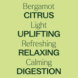 Plant Therapy gota de aceite de bergamota sobre piel mostrando textura pura