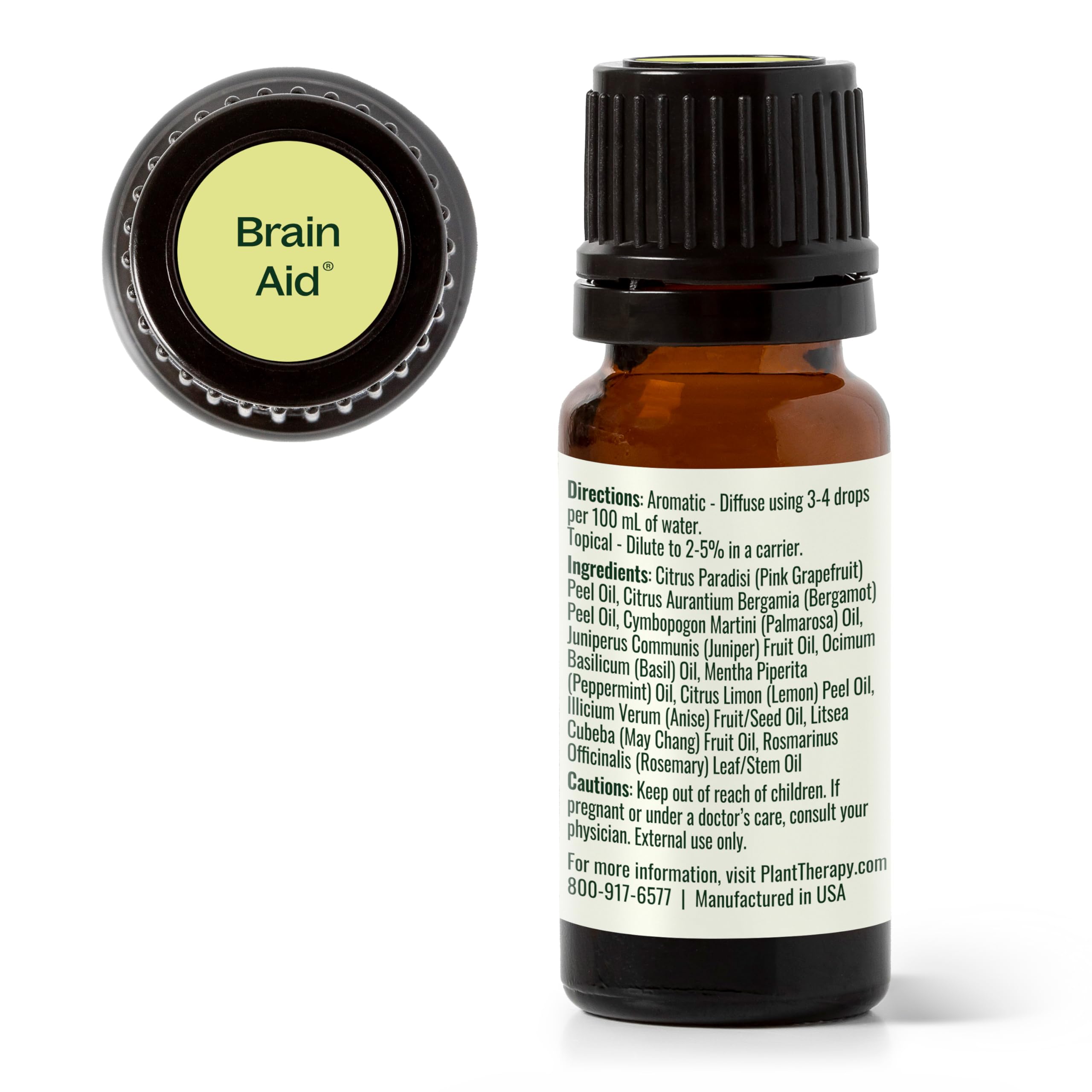 Plant Therapy Brain Aid en escena de estudio creando entorno de concentración