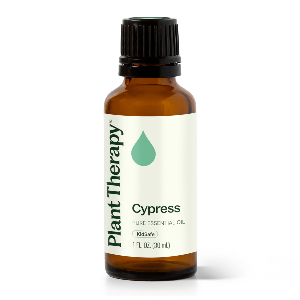 Plant Therapy botella frontal de ciprés 30 mL mostrando envase y marca, ideal para aromaterapia