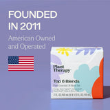 Plant Therapy frascos 10 mL junto a regla para escala y transporte fácil