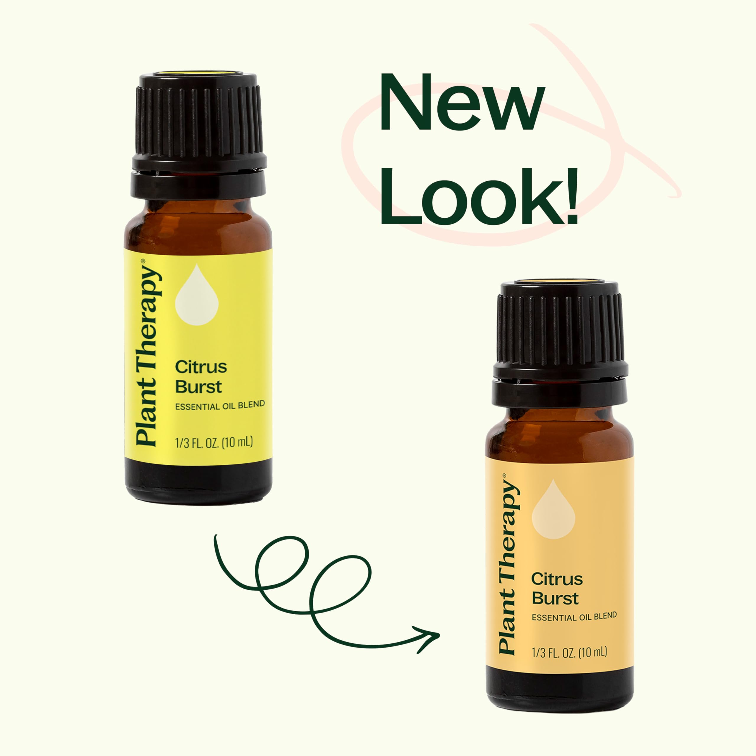 Plant Therapy frasco 30 mL junto a una moneda para comparar tamaño práctico