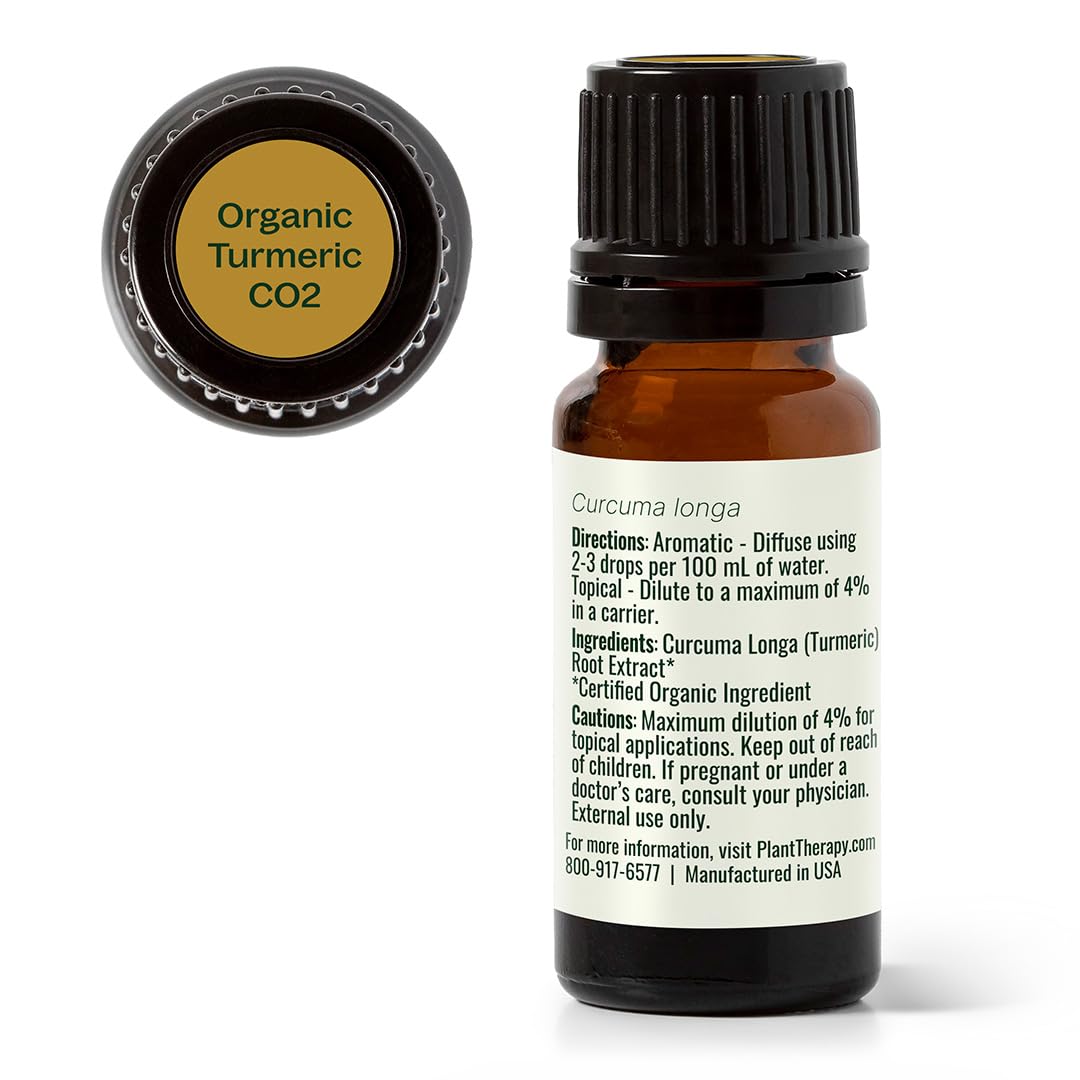 Plant Therapy mezcla de aceite de cúrcuma en mascarilla de arcilla, apoya limpieza facial