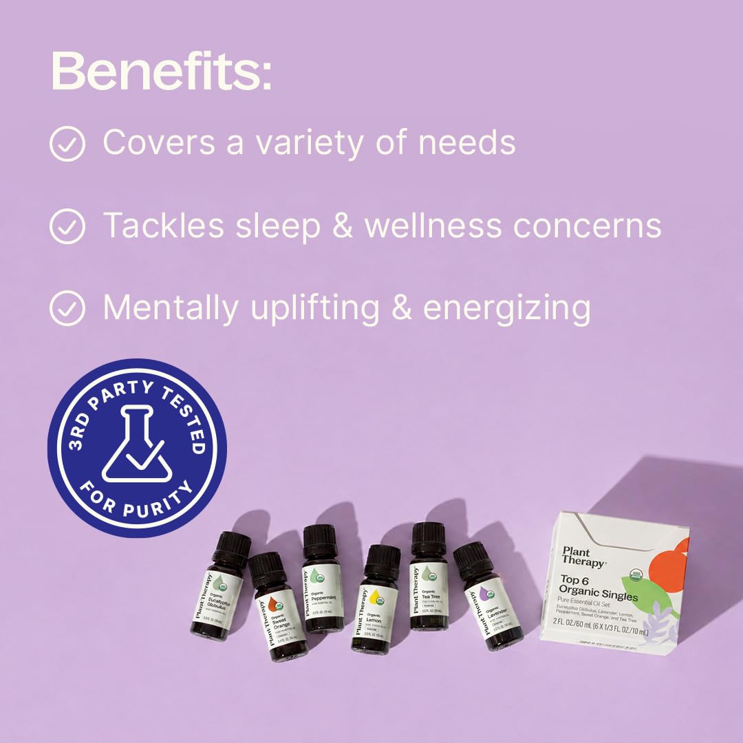 Plant Therapy etiqueta detalle indicando USDA y pureza, confianza en calidad