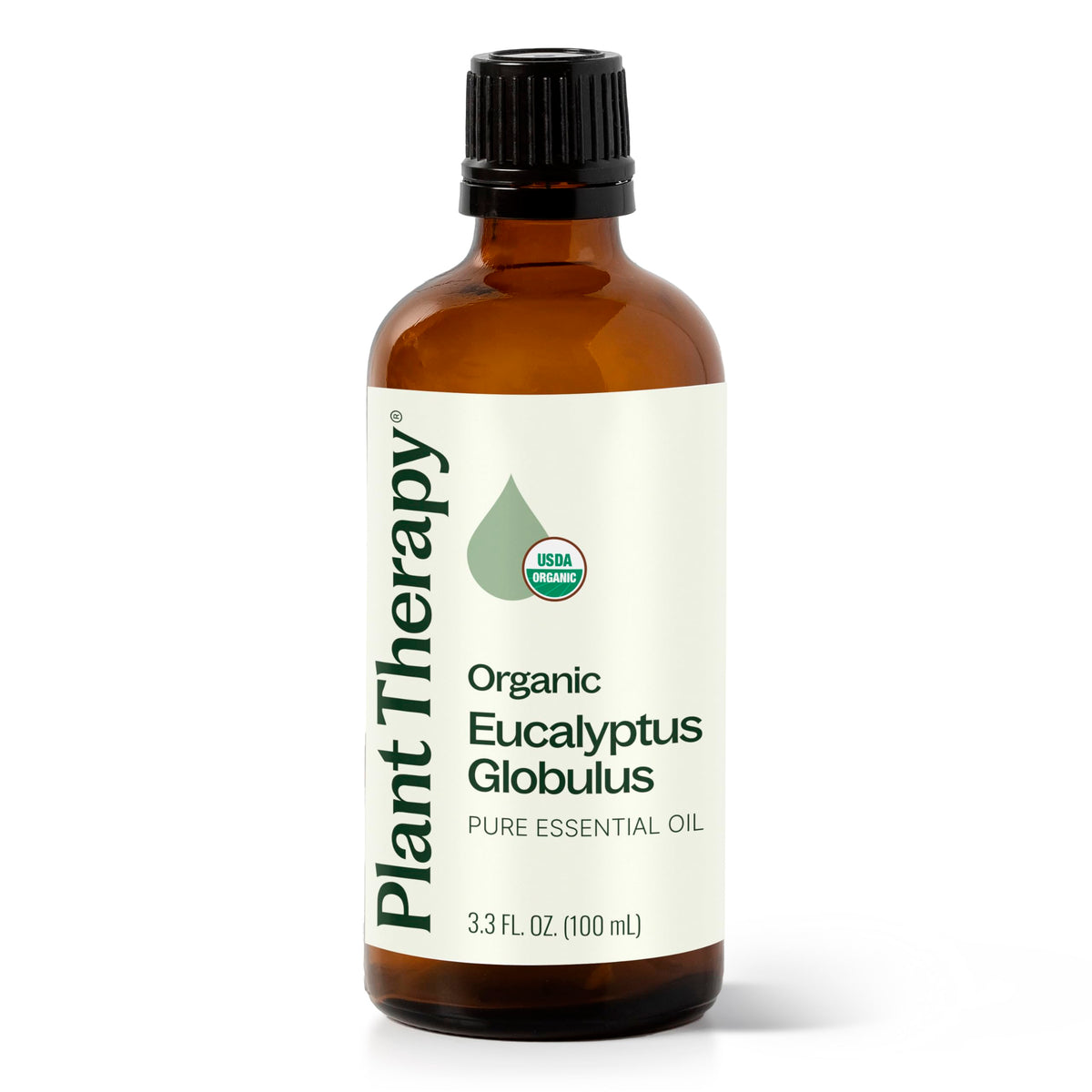 Plant Therapy eucalipto globulus frasco frontal, presentación de 100 mL y pureza orgánica