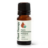 Plant Therapy botella frontal mostrando aceite Frankincense Frereana y confianza