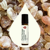Plant Therapy roll-on aplicado en piel para alivio y sensación calmante