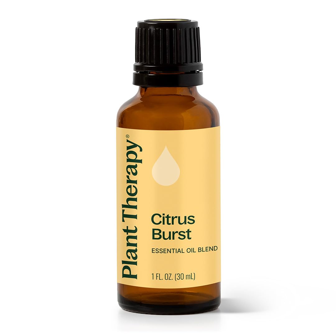Plant Therapy frasco frontal Citrus Burst mostrando etiqueta clara y contenido