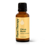 Plant Therapy frasco frontal Citrus Burst mostrando etiqueta clara y contenido