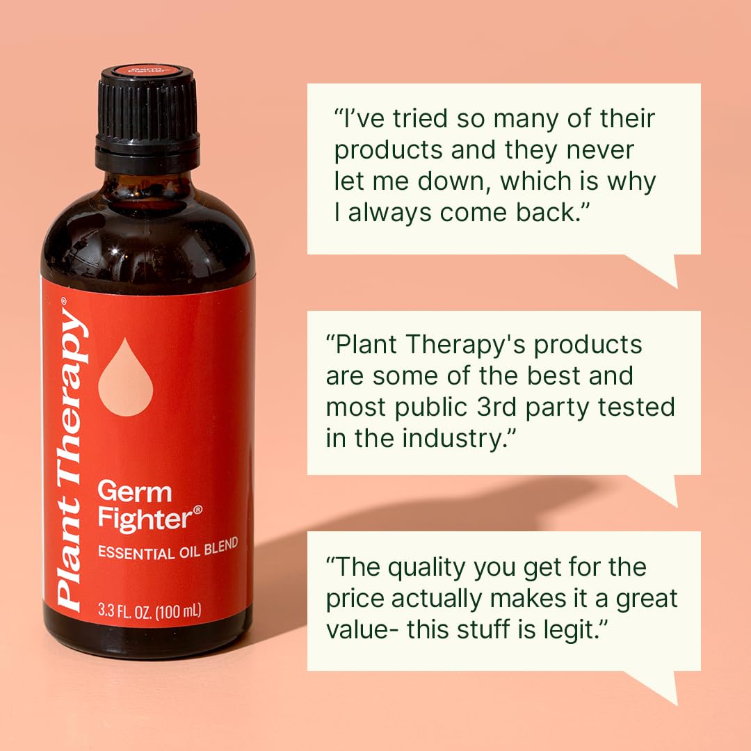 Plant Therapy gotas del aceite esencial mostrando textura y facilidad de dosificación