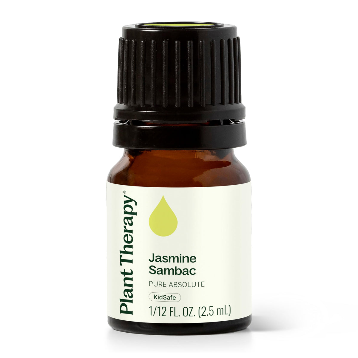 Plant Therapy botella frontal con aceite de jazmín Sambac, presenta aroma seductor