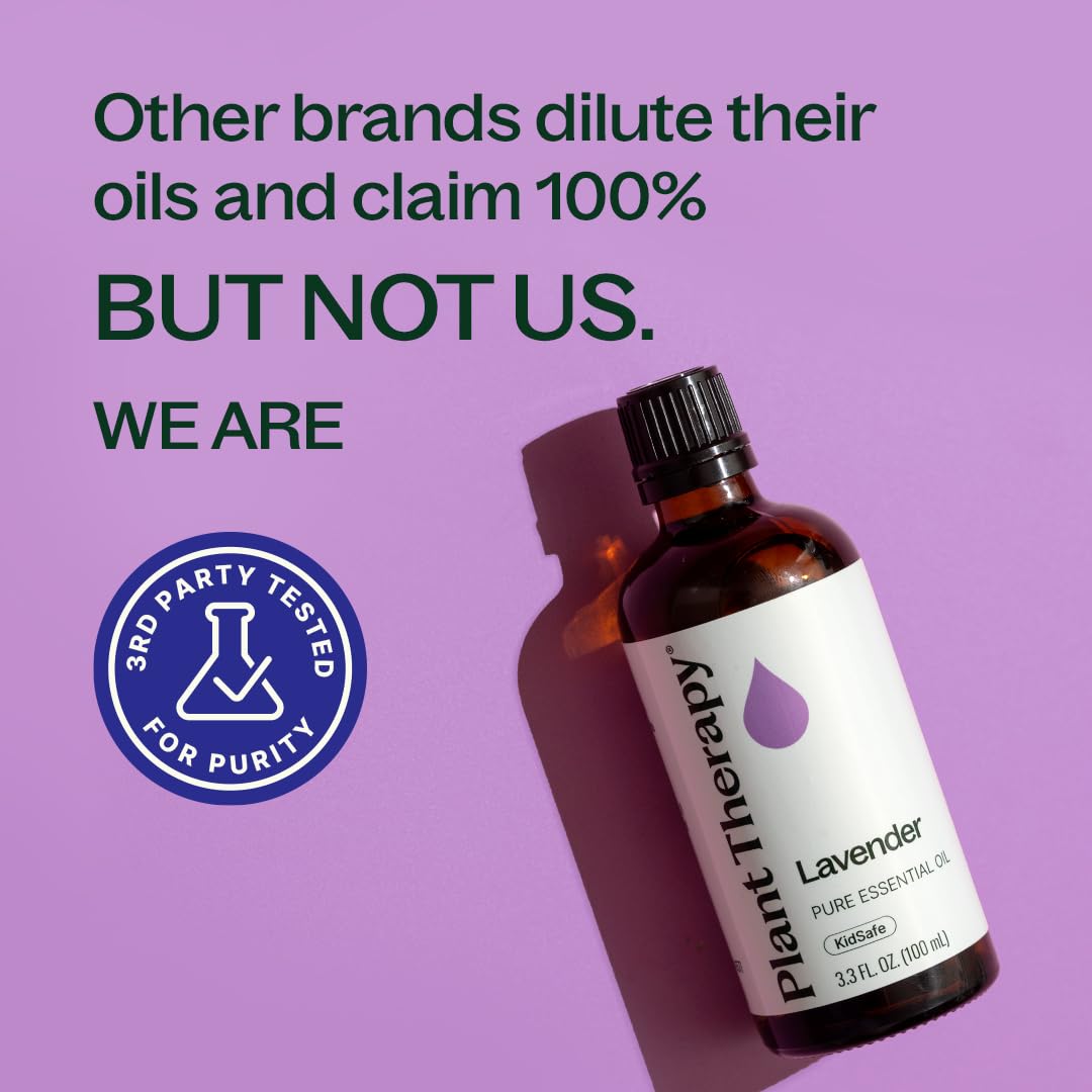 Plant Therapy botella junto a una regla para comparar tamaño real del frasco