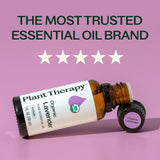 Plant Therapy etiqueta USDA y certificaciones visibles, confianza en calidad